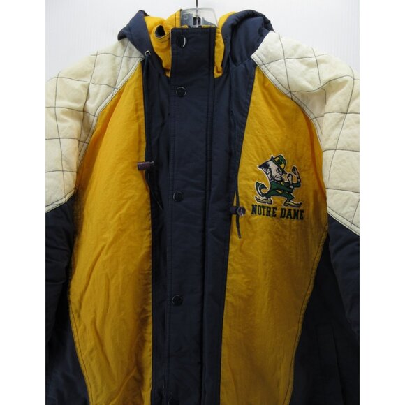 VINTAGE Notre Dame Fighting Irish Jacket XL Starter Puffer Coat 90s * - Picture 3 of 16